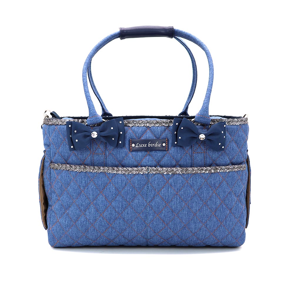 犬 猫のキャリーバッグ BIRDIE デニムメッシュキャリー L バーディ