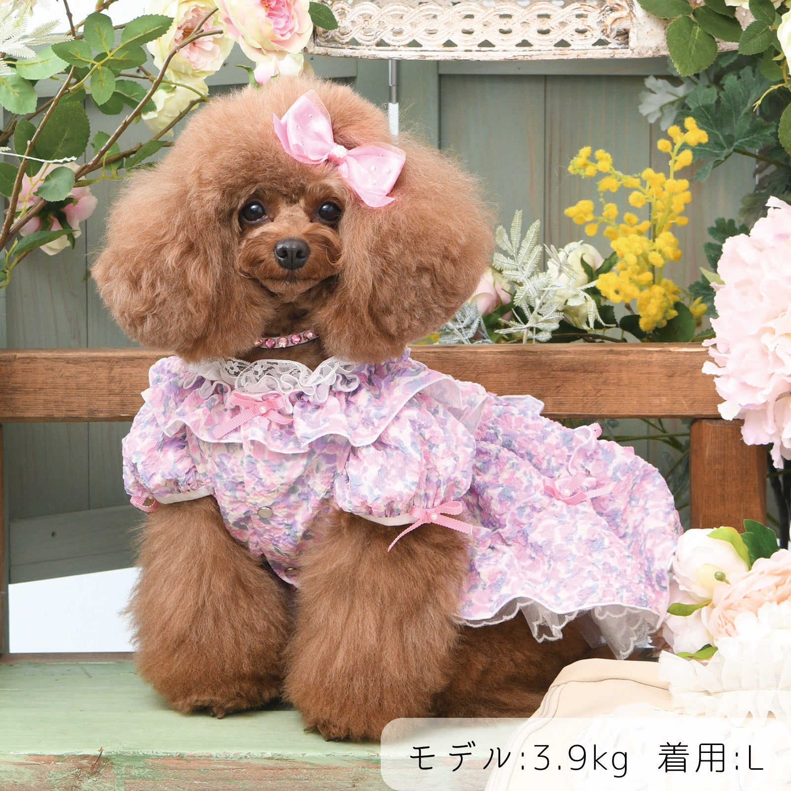 リュクスバーディ　ブーケロンワンピース　m NEW】ブーケロンワンピース – Luxebirdie