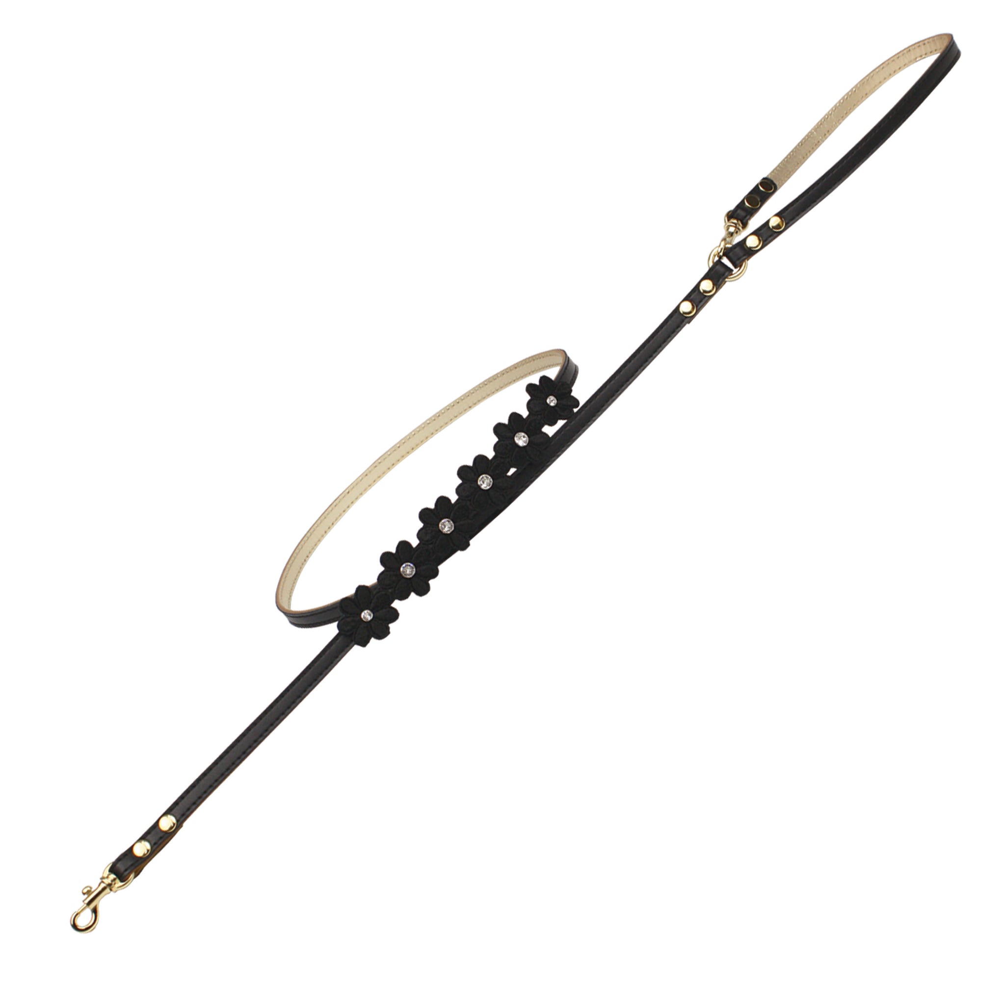 犬のリード Luxe birdie Luxeプリシラリード ブラック リュクス